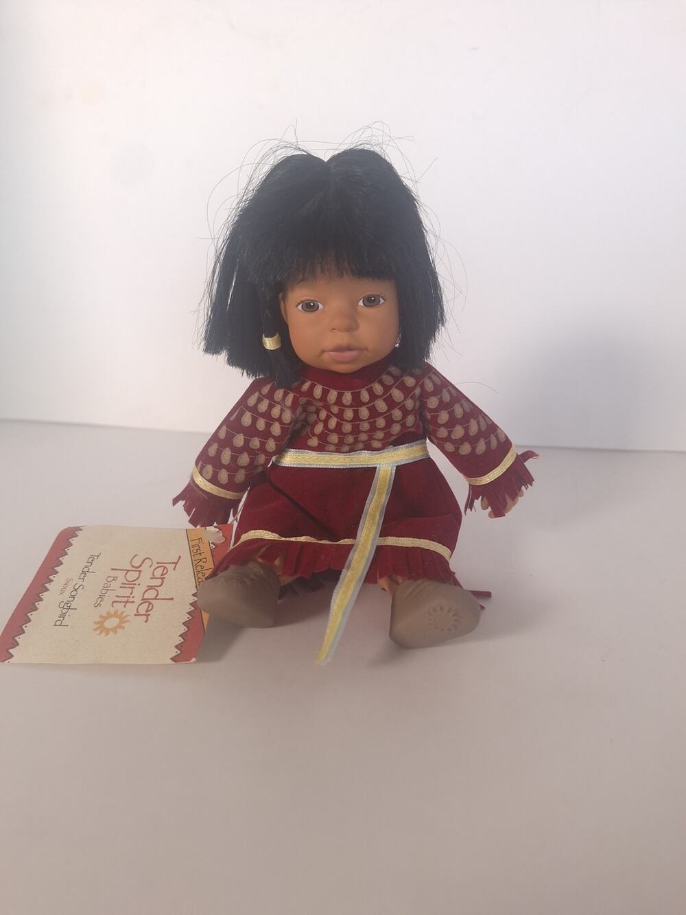 Vintage Tender Spirit Babies Sioux Ceramic Doll First Release Sandy 8”